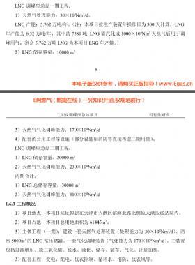 天津LNG調(diào)峰(液化、氣化）應急站項目可行性研究報告